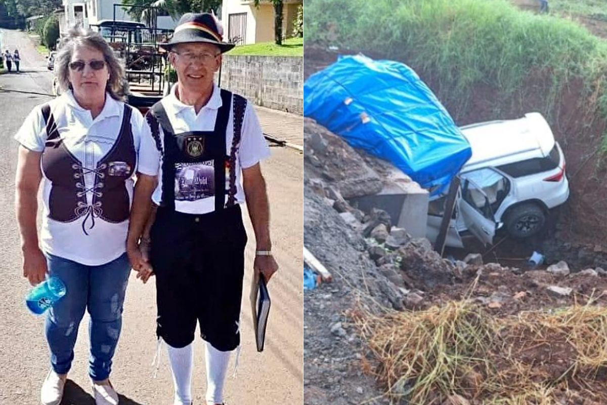 Marido de idosa morta em acidente no Oeste não resiste e morre no hospital