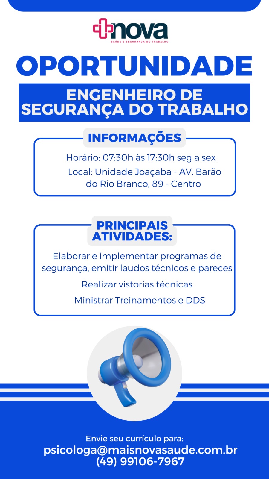 ENGENHEIRO DE SEGURANÇA DO TRABALHO
