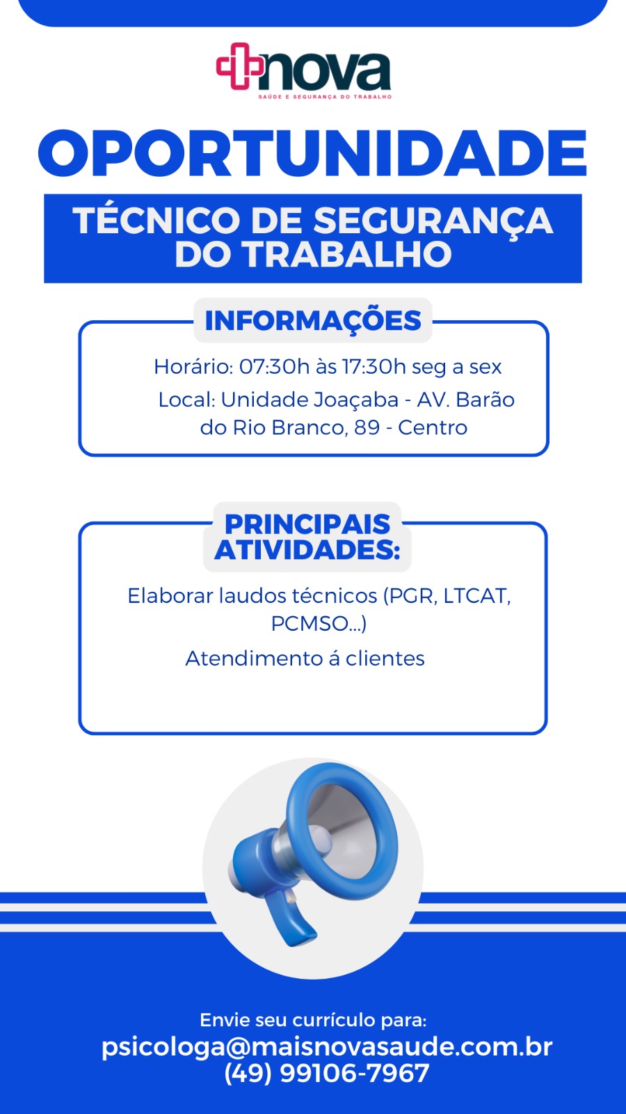 TÉCNICO DE SEGURANÇA DO TRABALHO