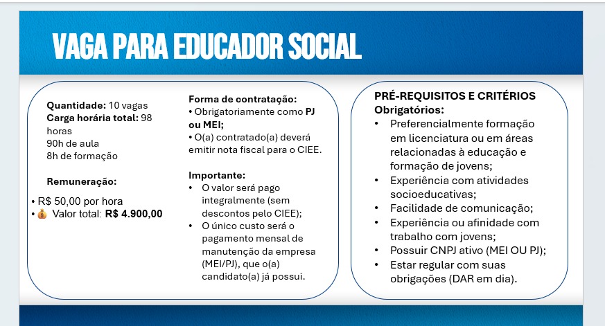 Educador Social – PIT  – Joaçaba