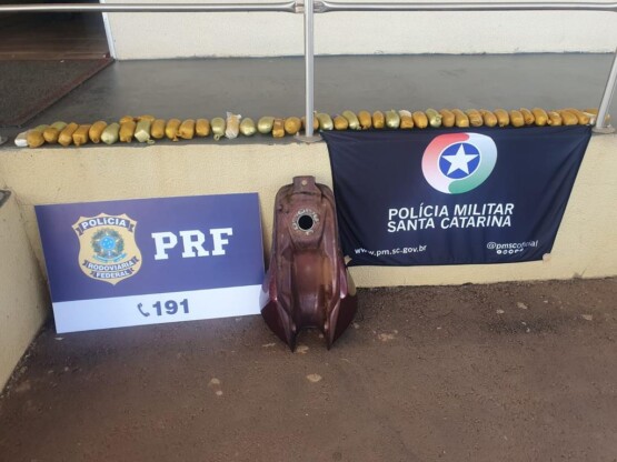 Polícia apreende 5 kg de cocaína em tanque de moto em Chapecó