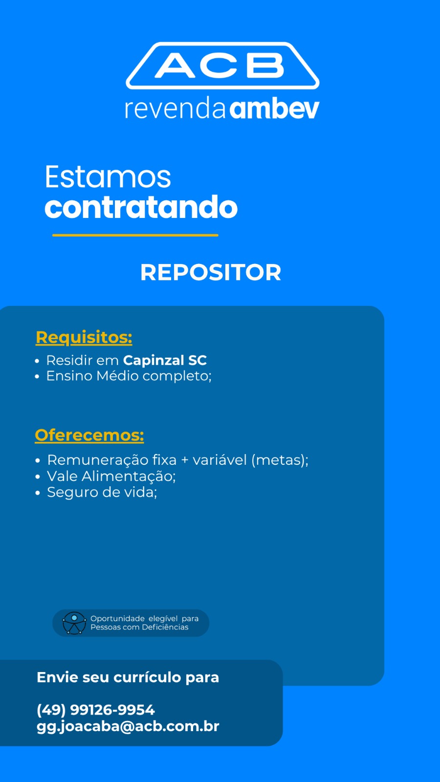 Repositor(a) de Mercadorias  – Capinzal