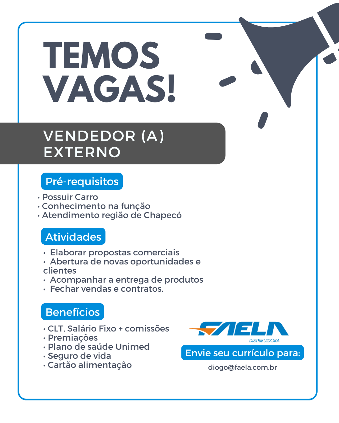 Vendedor(a) Comercial Externo