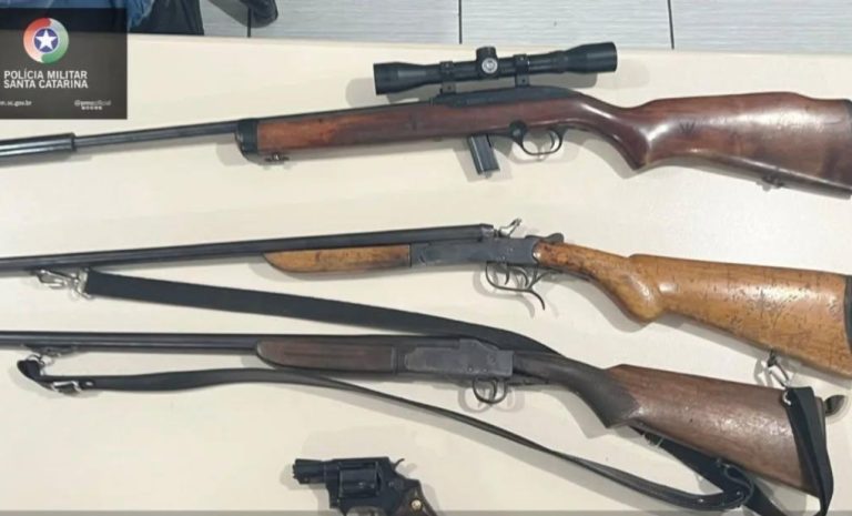 Homem é preso após surto psicológico e apreensão de armas no interior de Tangará