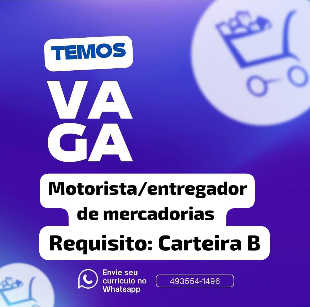 Motorista/entregador de mercadorias