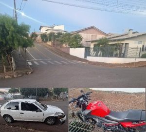 Condutor de moto sem CNH fica ferido após batida em Campos Novos