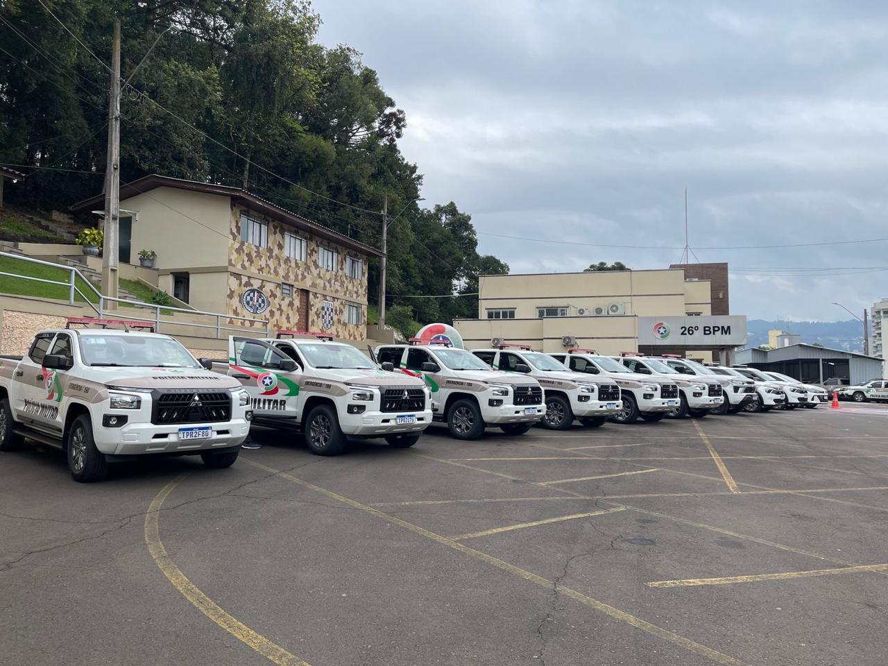 Polícia Militar reforça frota com novas viaturas para municípios do Meio-Oeste