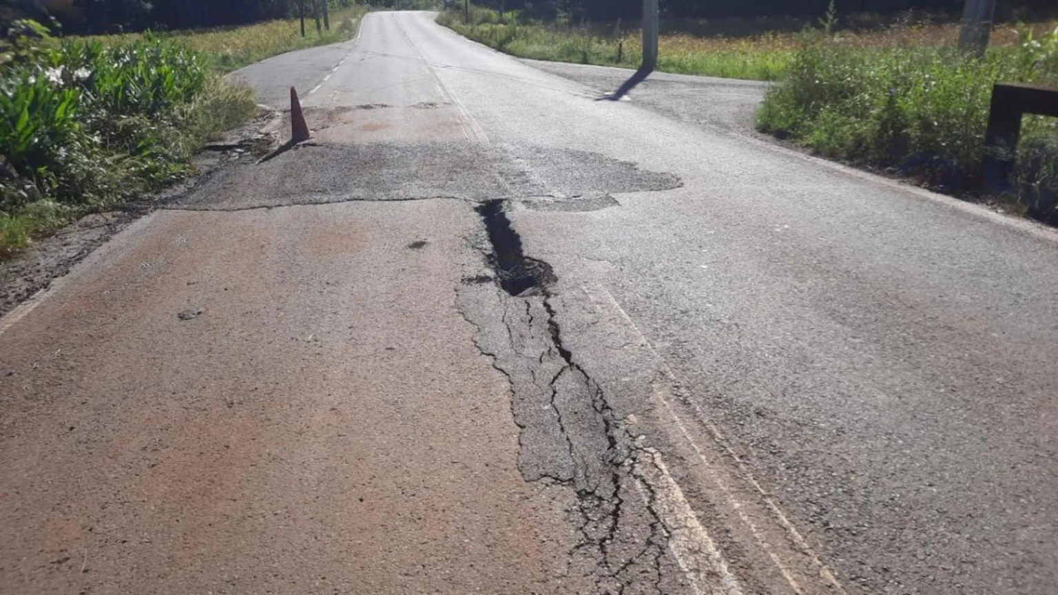 Ponte na SC-355 entre Treze Tílias e Iomerê segue interditada por risco de colapso