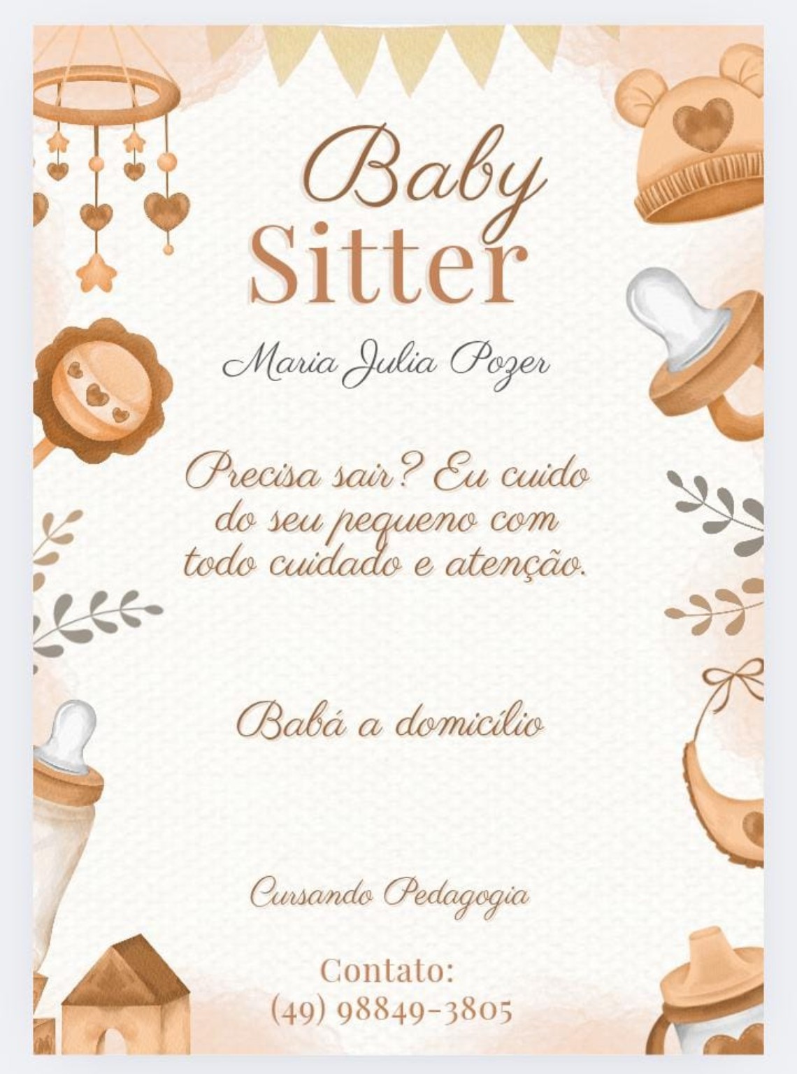 Presto serviço de babá (Com referencias e experiência)