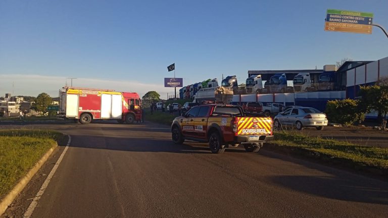 Homem morre após ser atropelado por carreta na BR-282 em Catanduvas
