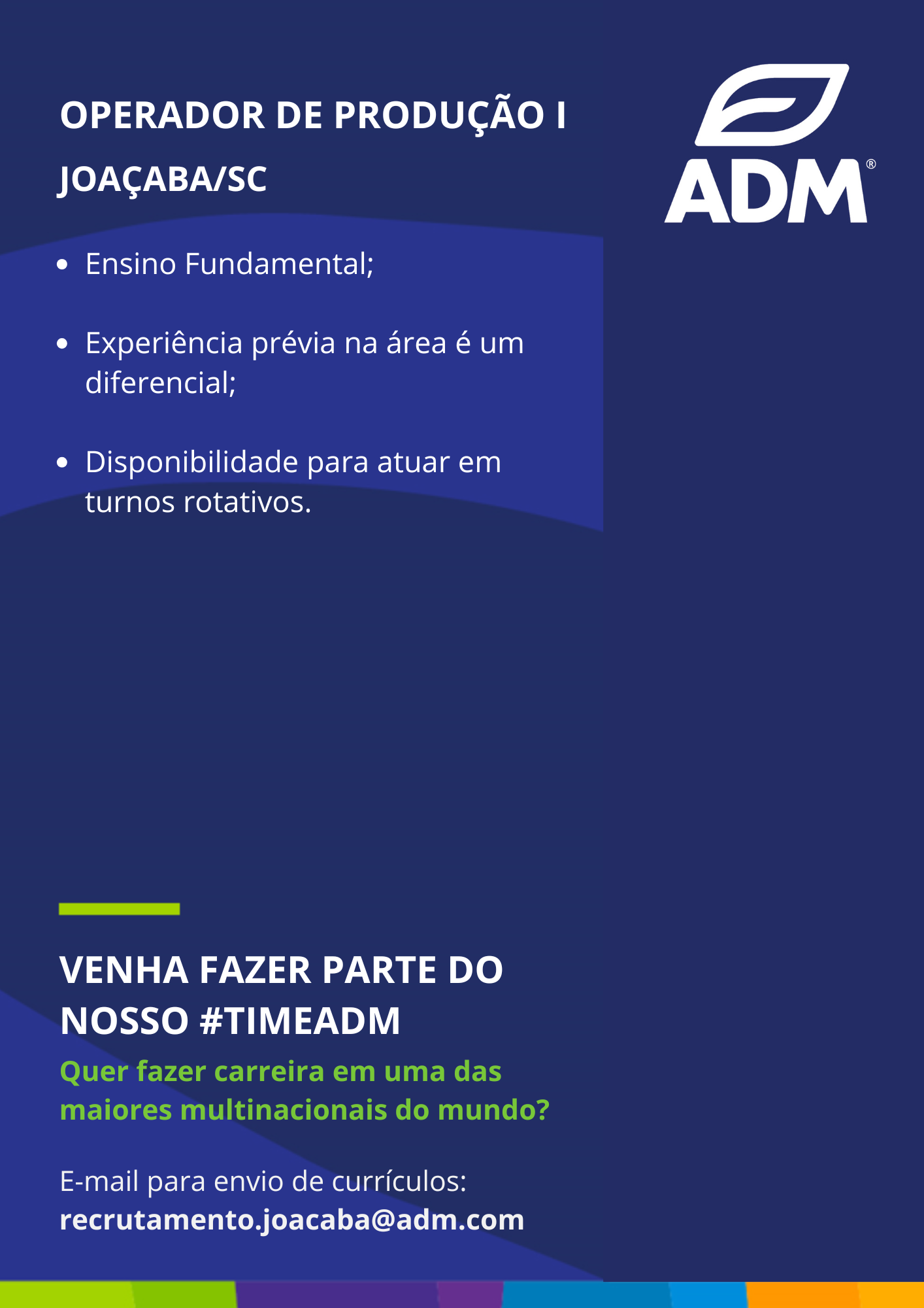 Operador de Produção I – Recebimento