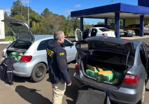 PRF intercepta comboio com 360 quilos de maconha na BR-282 em Joaçaba