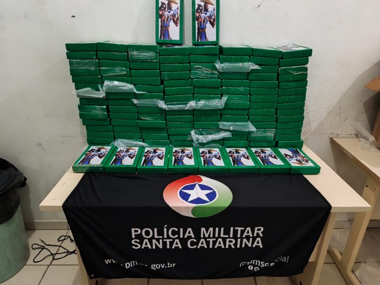Operação conjunta da PM e PRF apreende 140 kg de cocaína em Joinville