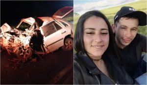 Jovem casal morre em grave acidente na BR-470 em Curitibanos