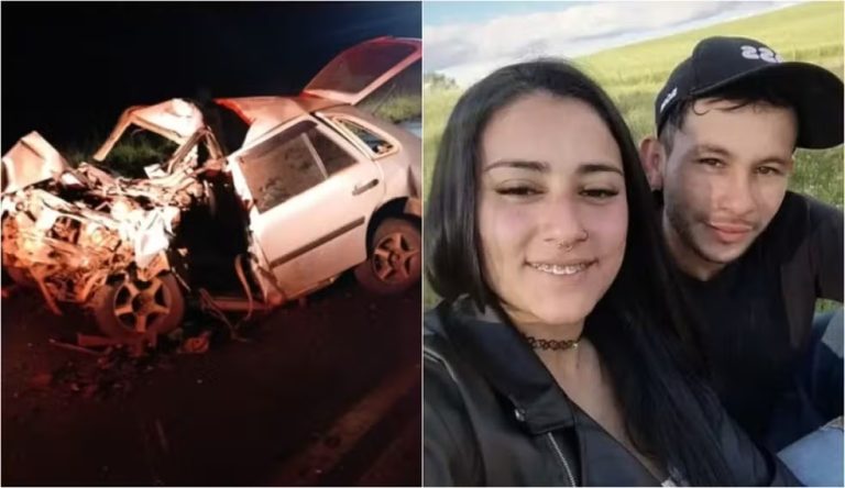 Jovem casal morre em grave acidente na BR-470 em Curitibanos