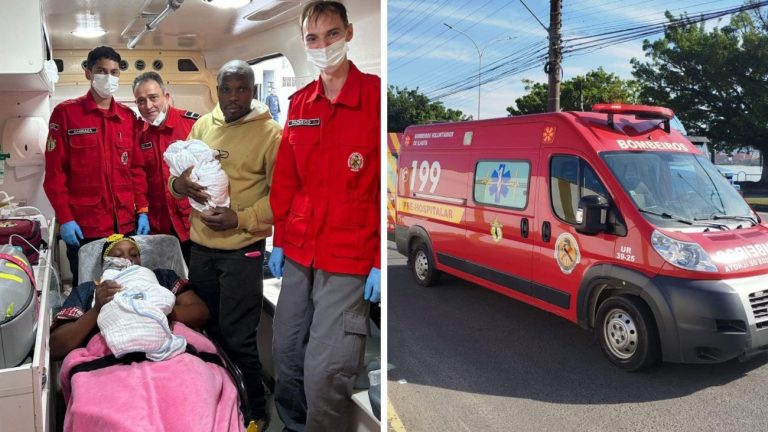 Gêmeos nascem dentro de ambulância em Santa Catarina