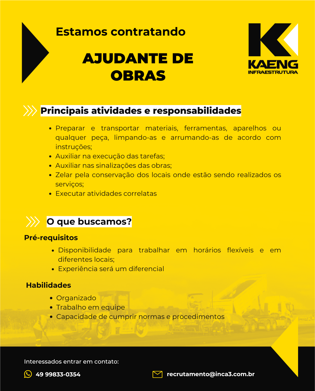 Ajudante de Obras