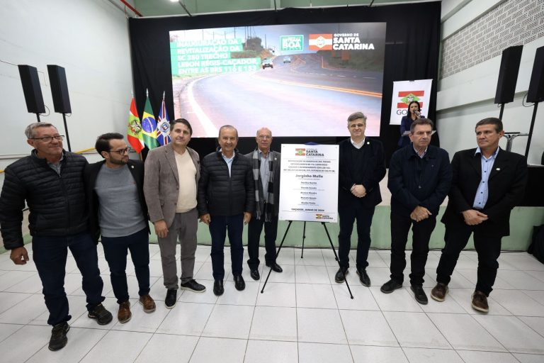 Inaugurada revitalização da SC-350 entre Caçador e Lebon Régis