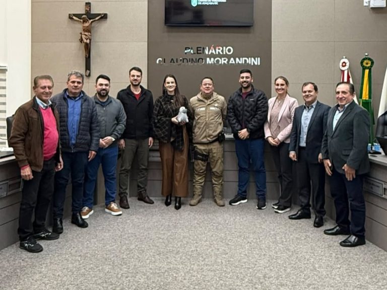 Educação no trânsito da PM é destaque na Tribuna Popular da Câmara de Joaçaba