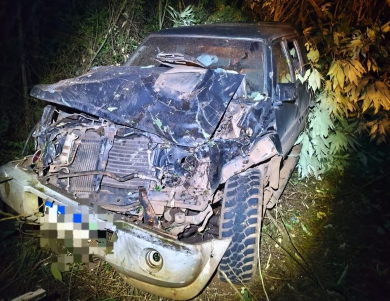 Motorista fica ferido após saída de pista na SC-150, em Luzerna