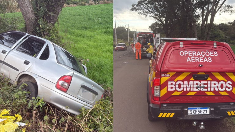 Carro capota, bate em árvore e deixa três trabalhadores haitianos feridos em Jaborá