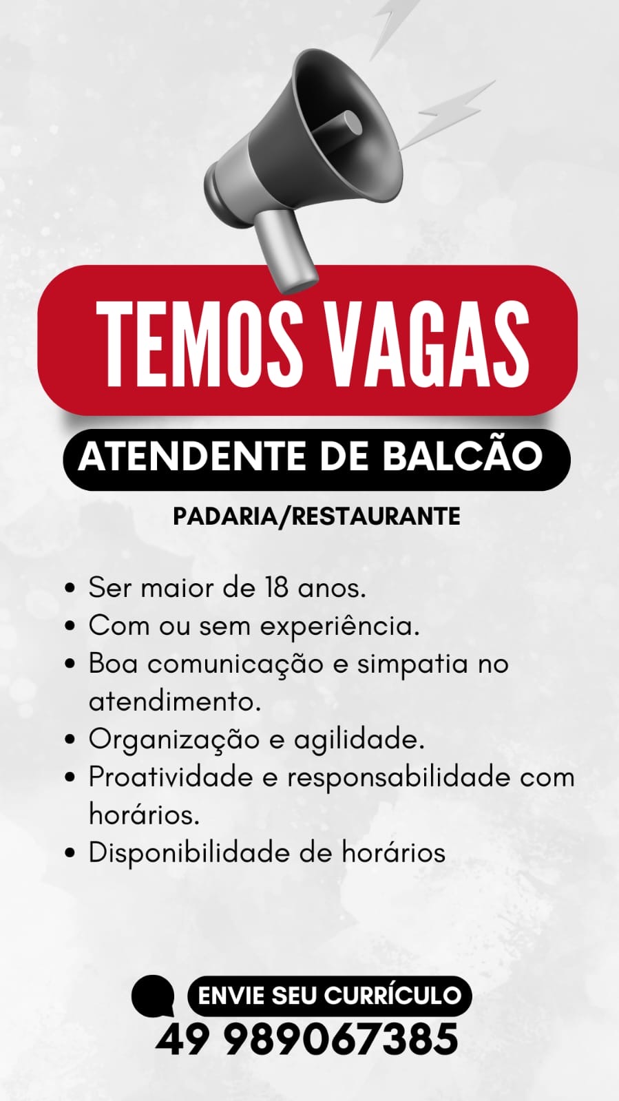Atendente de balcão