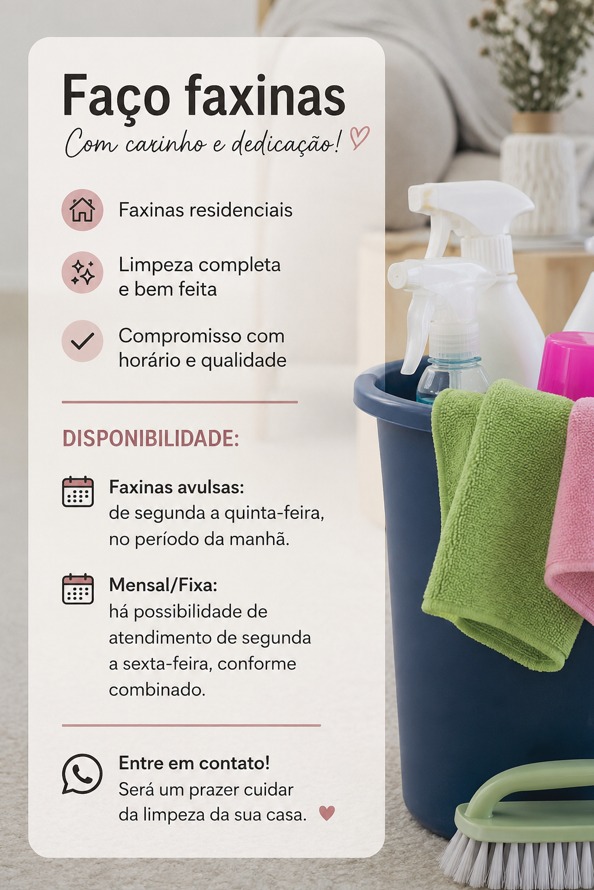 Faço Faxinas – Diarista