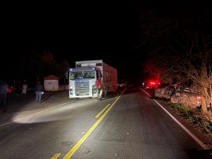 Motorista morre em colisão entre caminhonete e caminhão no Oeste