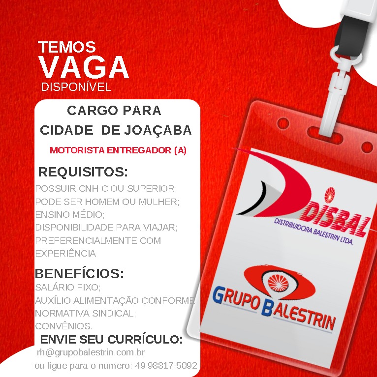 MOTORISTA ENTREGAR