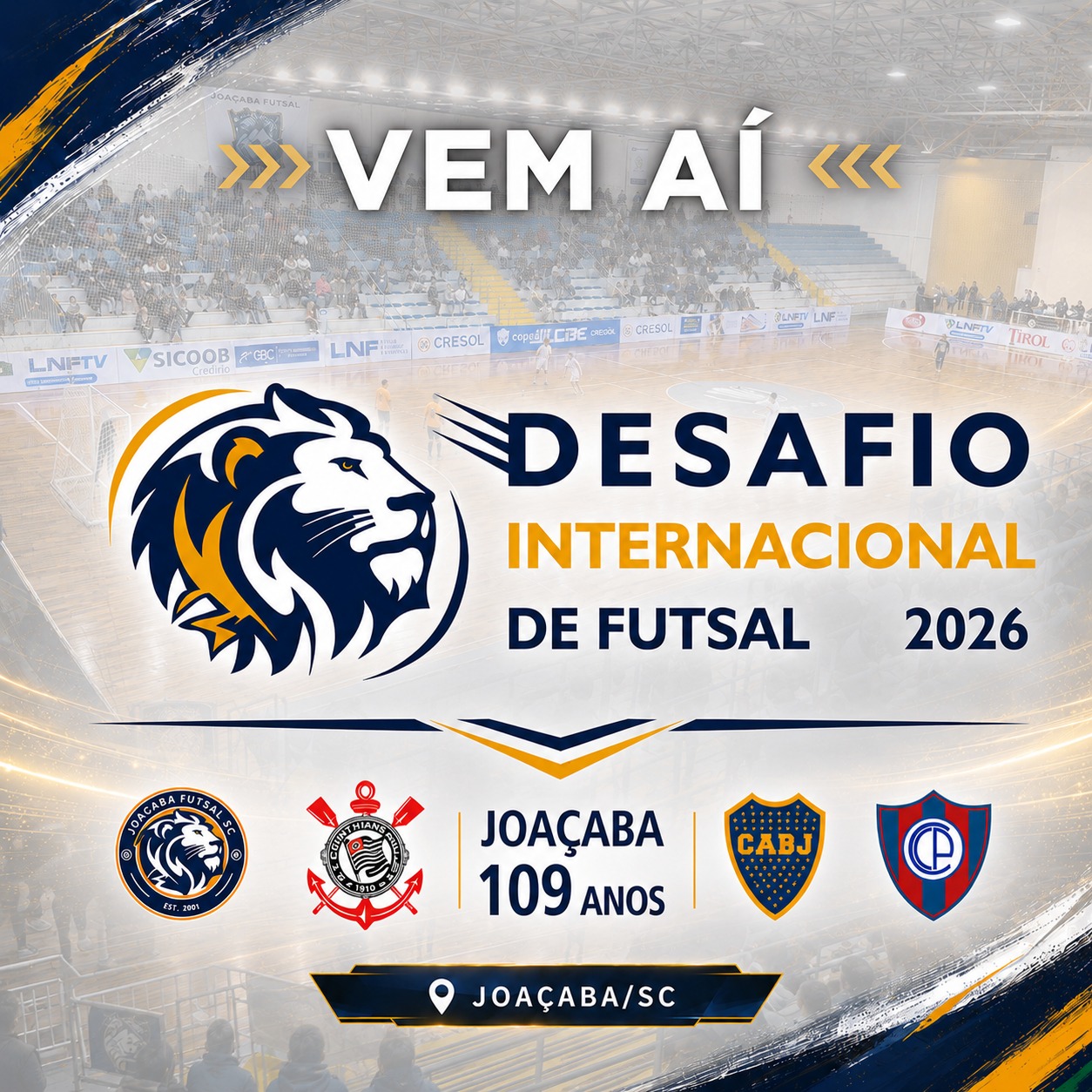 Joaçaba futsal realiza promove Desafio Internacional em homenagem a Joaçaba
