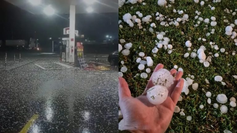 Temporal com granizo atinge Santa Catarina e provoca danos em residências