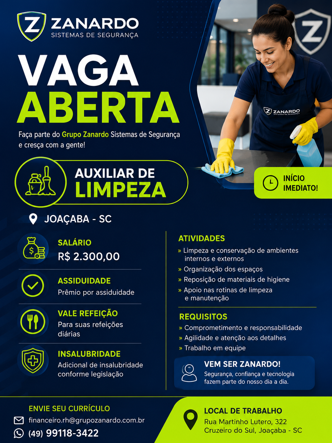 Auxiliar de Limpeza