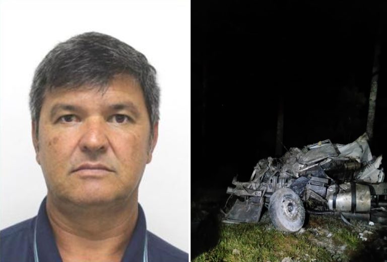 Motorista que morreu após queda de carreta em ribanceira em Iomerê é identificado