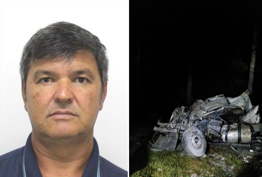 Motorista que morreu após queda de carreta em ribanceira em Iomerê é identificado