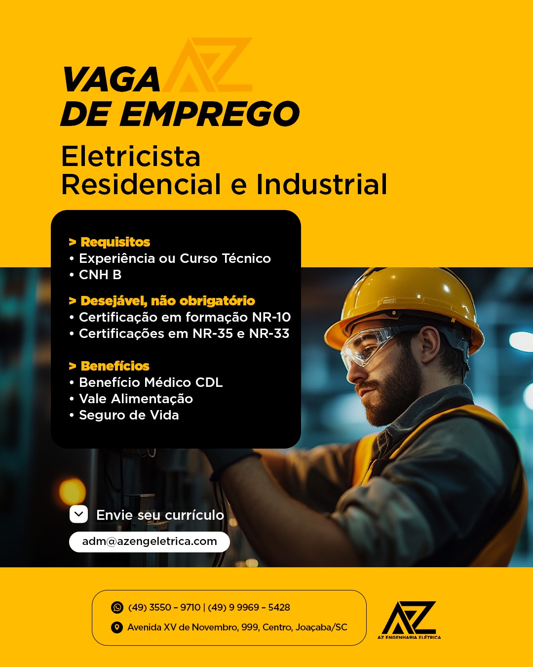 Eletricista residencial e industrial