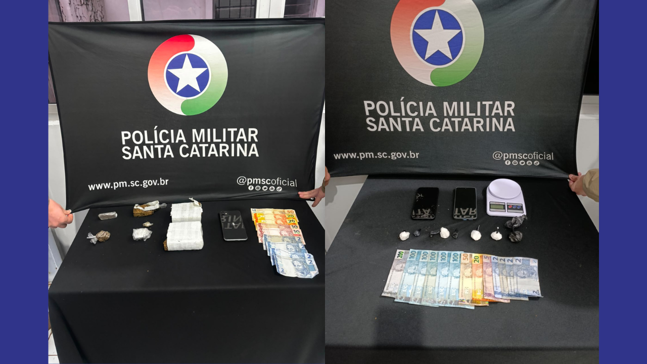 Operações da Polícia Militar resultam na apreensão de cocaína e maconha em São Miguel do Oeste