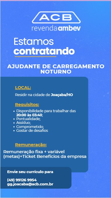 Ajudante de Carregamento Noturno