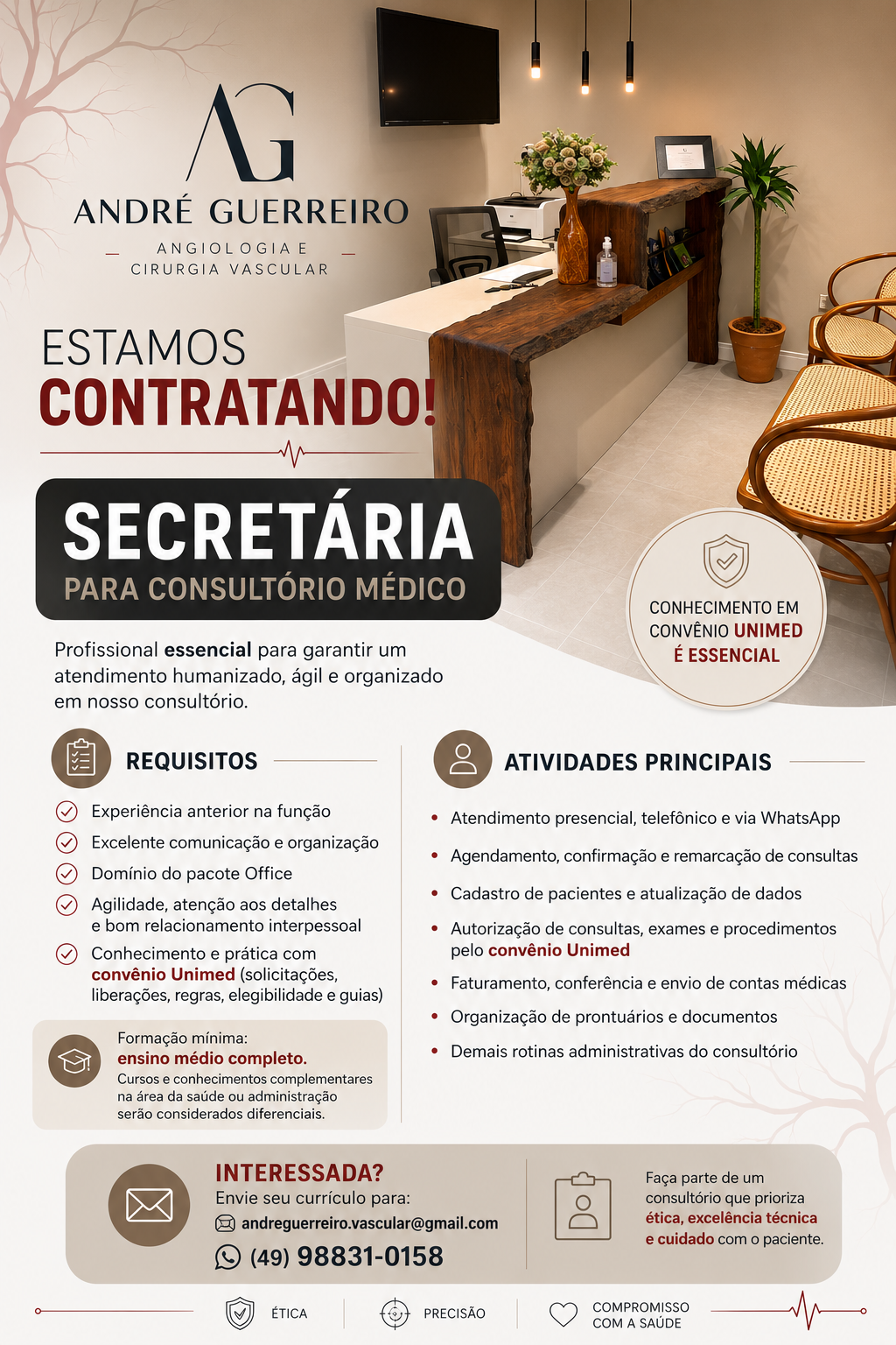 Secretária de Consultório Médico
