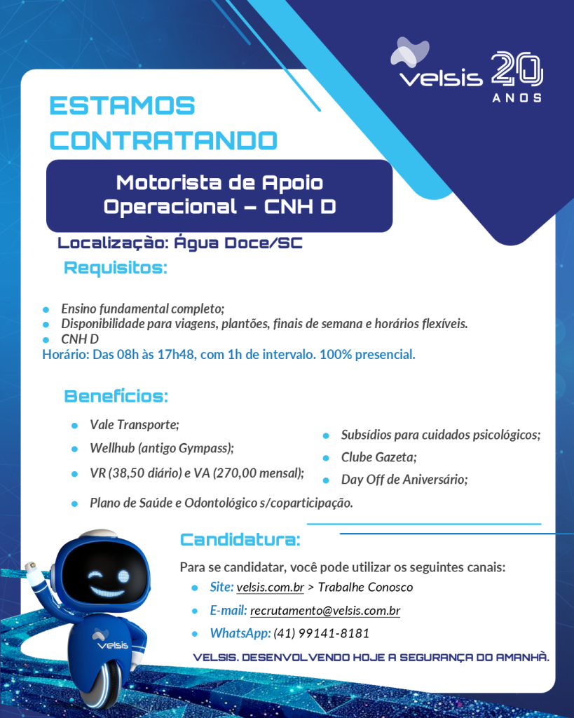 Motorista de Apoio Operacional – CNH D