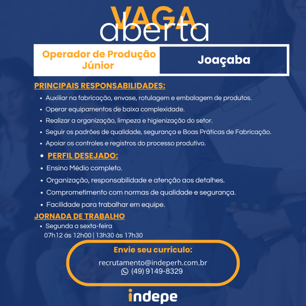Operador de Produção Júnior