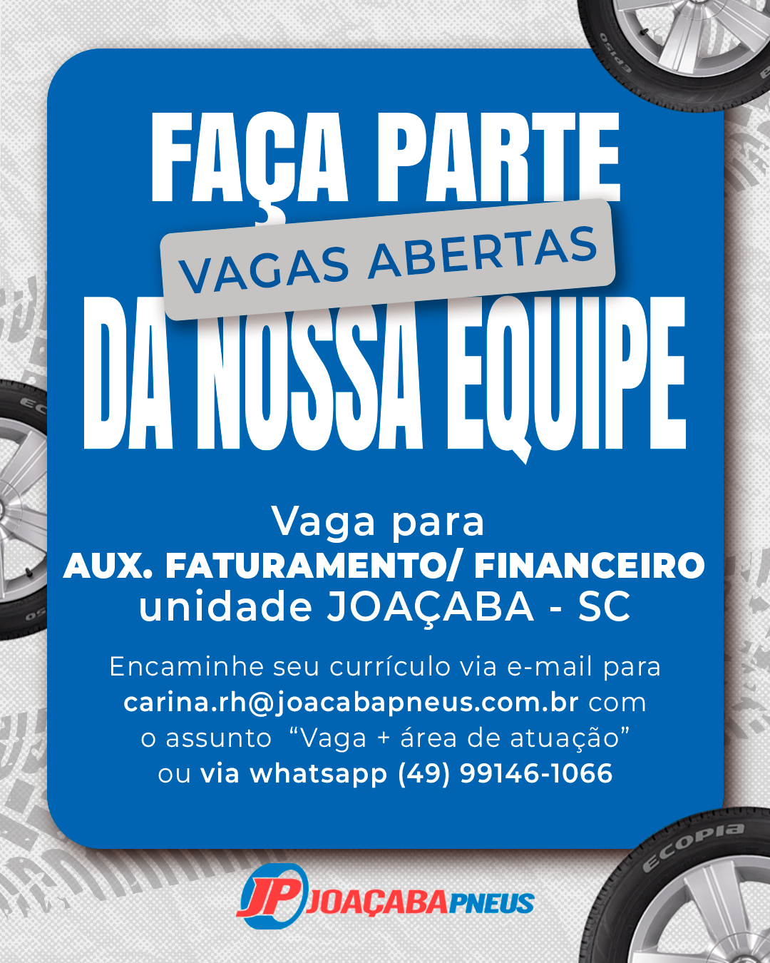 Auxiliar de Faturamento e Financeiro