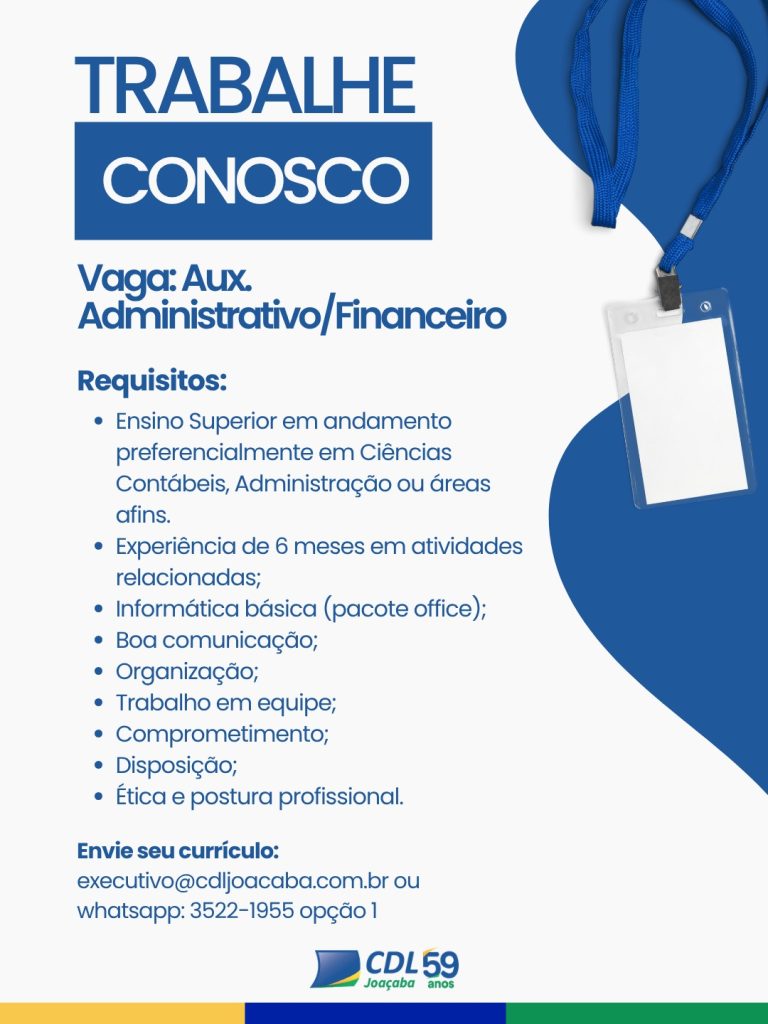 Auxiliar Administrativo e financeiro