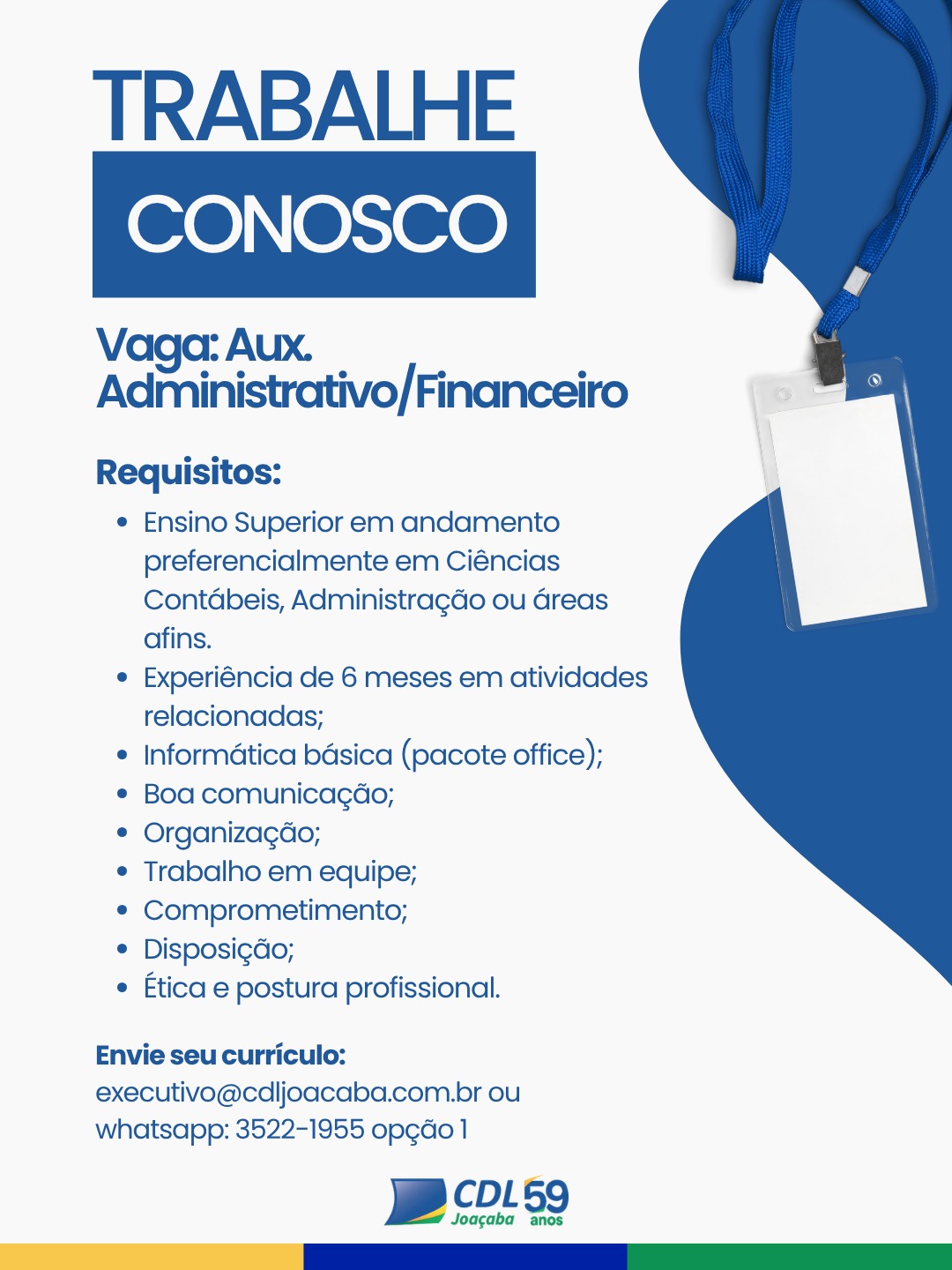 Auxiliar Administrativo e financeiro