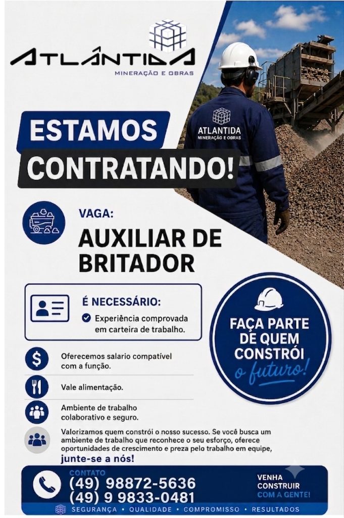 AUXILIAR DE BRITADOR / SERVIÇOS GERAIS
