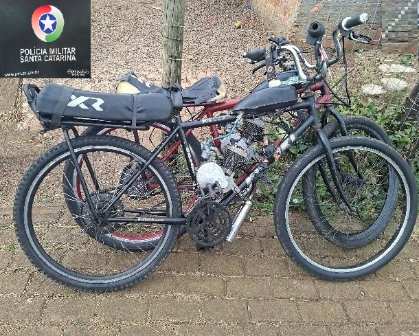 Bicicletas artesanais com motores são apreendidas após reclamações de barulho em Campos Novos