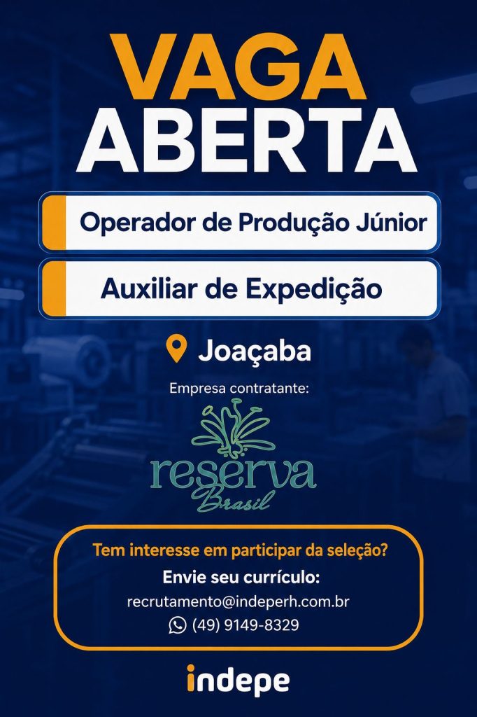 Operador de Produção Júnior e Auxiliar de Expedição