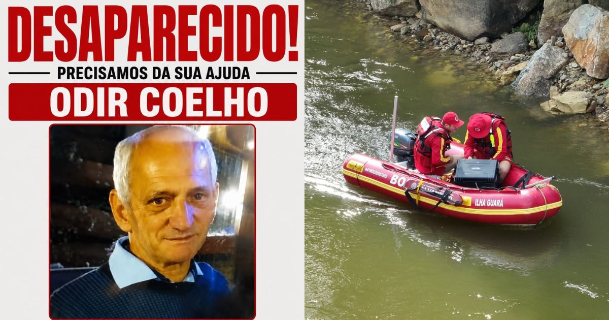 Homem e menino desaparecem em rio de SC