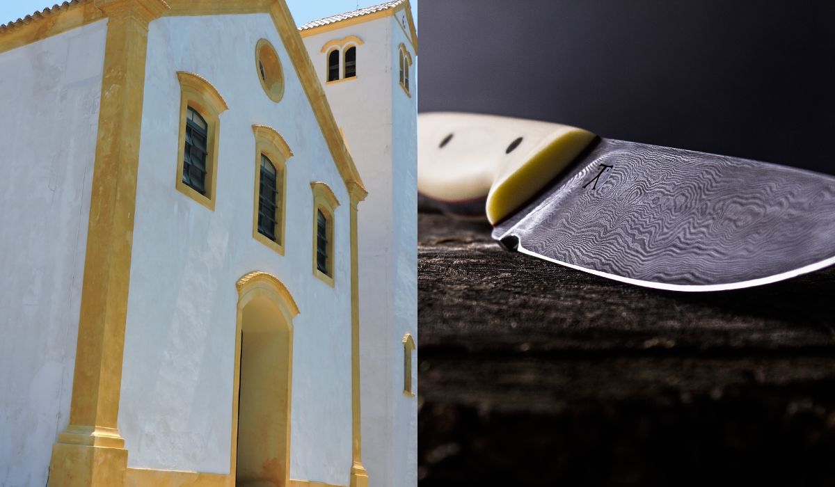 Homem é encontrado morto com perfuração no peito e suspeito é preso com faca em frente a igreja em SC