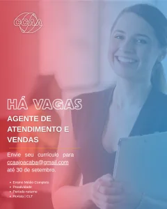 Agente de atendimento e vendas
