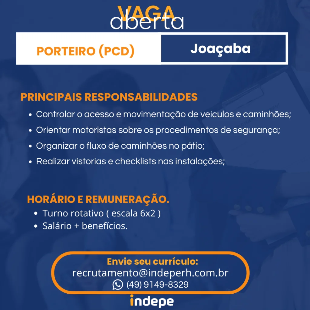 Poteiro (Vaga exclusiva PCD)